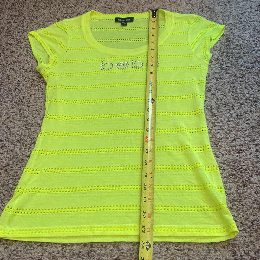 BEBE Sheer Rhinestone Top - Picture 4 of 7